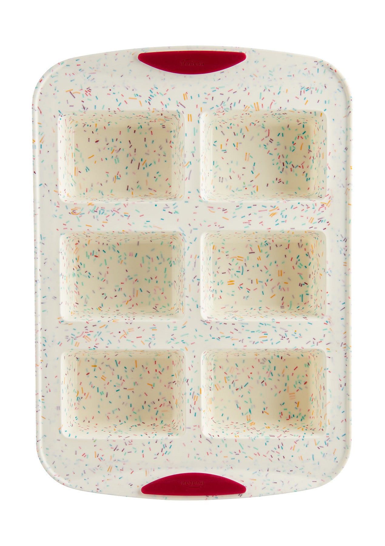 Trudeau Structure Silicone 6 Cavity Mini Loaf Pan, Confetti/Fuchsia Online Sale