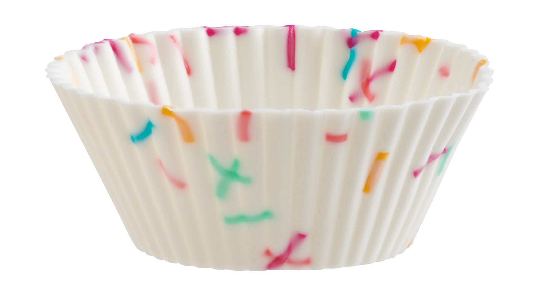 Trudeau Structure White Confetti Silicone Mini Muffin Baking Cups, Set of 24 on Sale