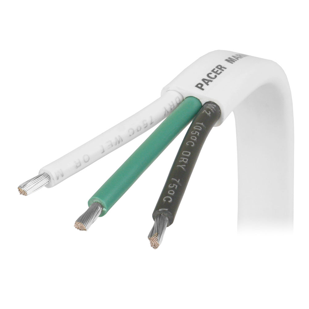 Pacer White Triplex Cable – 14/3 AWG – Black/Green/White – Sold by the Foot [W14/3-FT] Sale