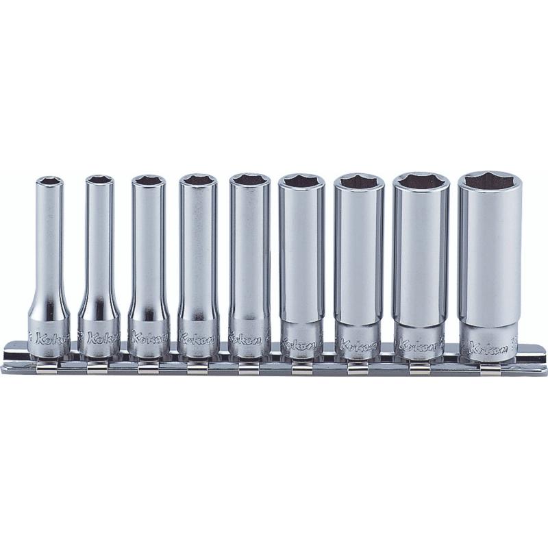 Ko-ken RS2305A/9 Hex 1/4″Sq. Dr. 12 Point Socket Set 3/16-1/2 Inch 9 Pcs Discount