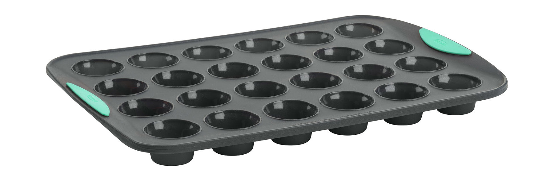 Trudeau Structure Silicone 24 Cavity Mini Muffin Pan, Grey/Mint Online