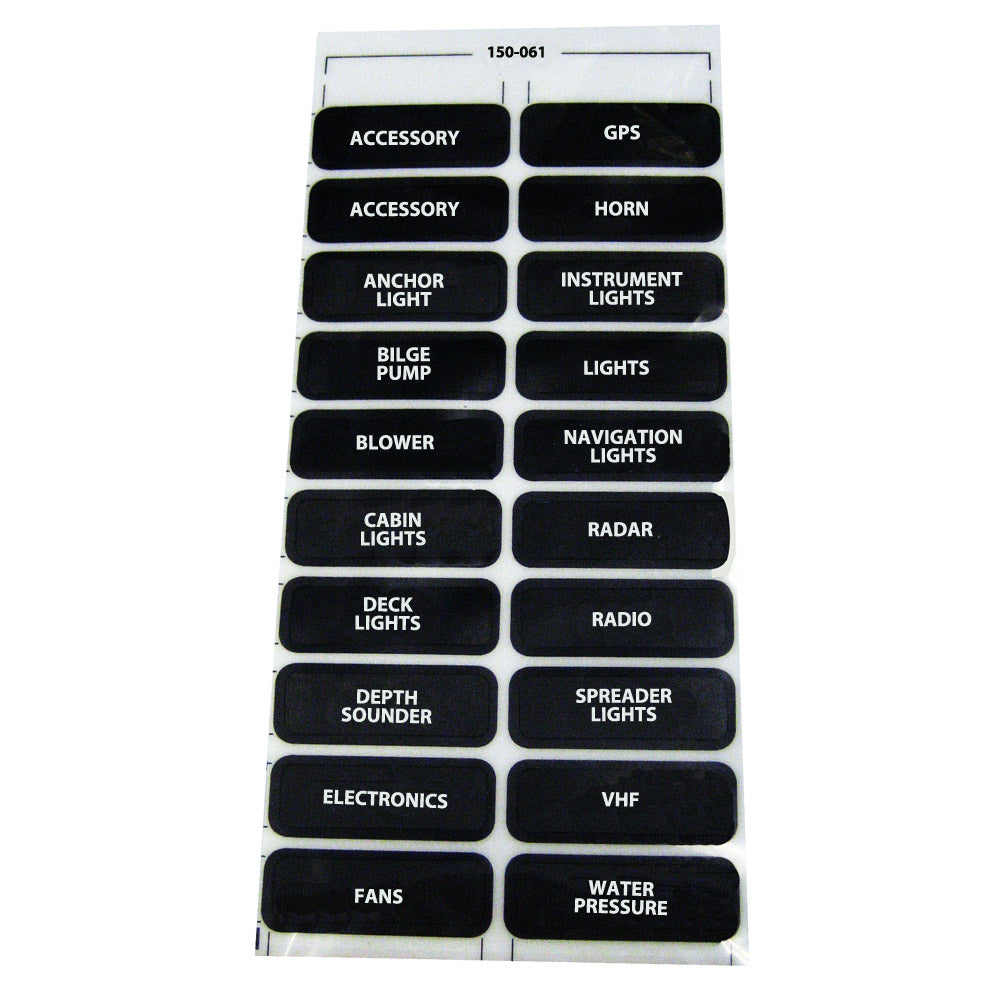 Paneltronics DC-20 Assorted Label Sheet [150-061] Fashion