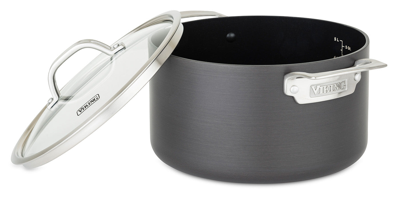 Viking Hard Anodized Nonstick 6 Qt Dutch Oven with Lid, Black Supply