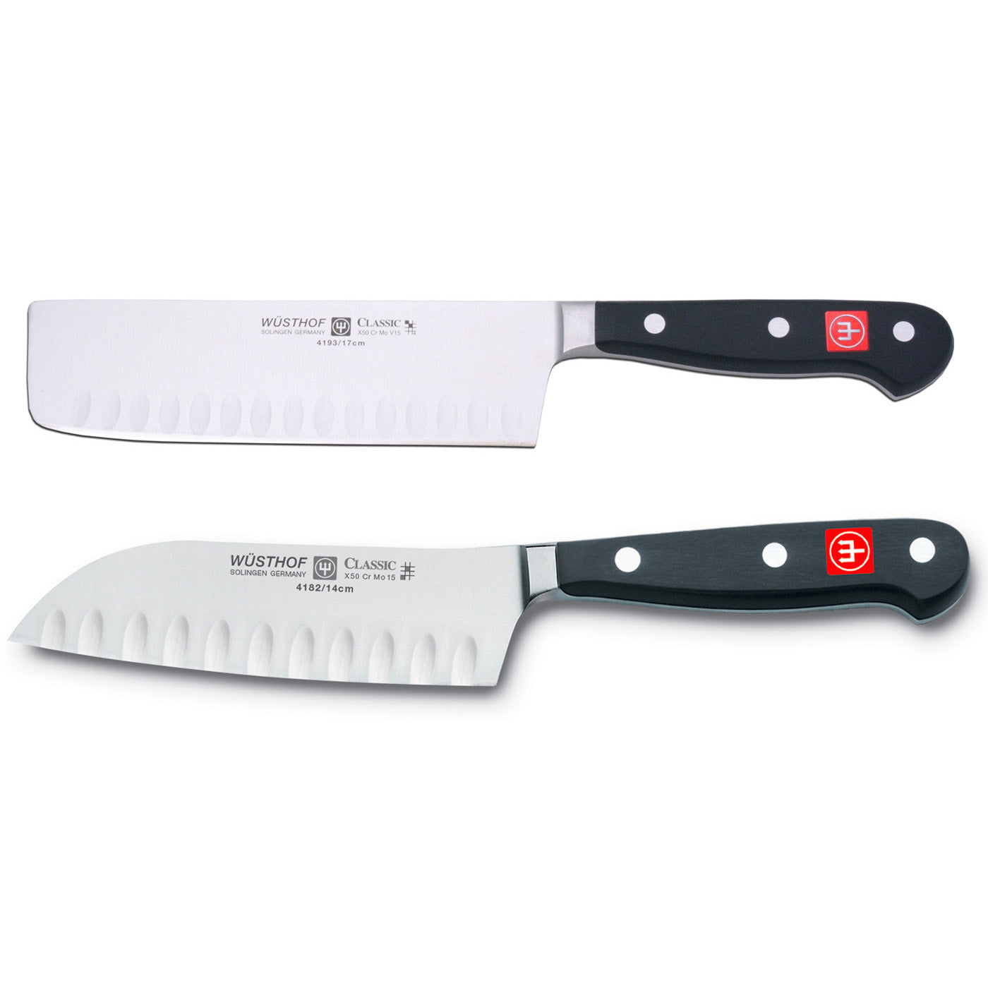Wusthof Classic 2pc Hollow Edge Asian Knife Set – 7″ Nakiri & 5″ Santoku Discount