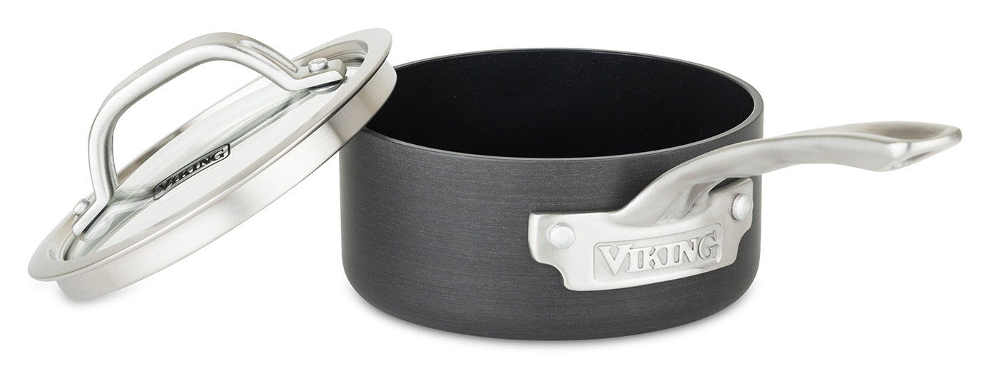 Viking Hard Anodized Nonstick 1 Qt. Saucepan with Lid, Black Hot on Sale