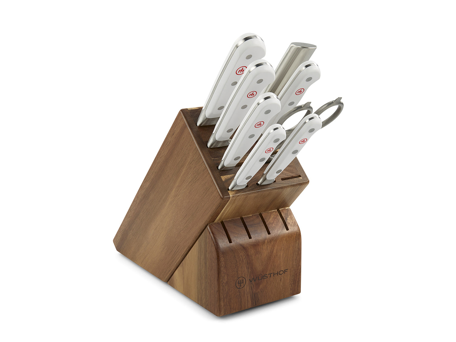 Wusthof Classic White Nine Piece Knife Block Set Hot on Sale
