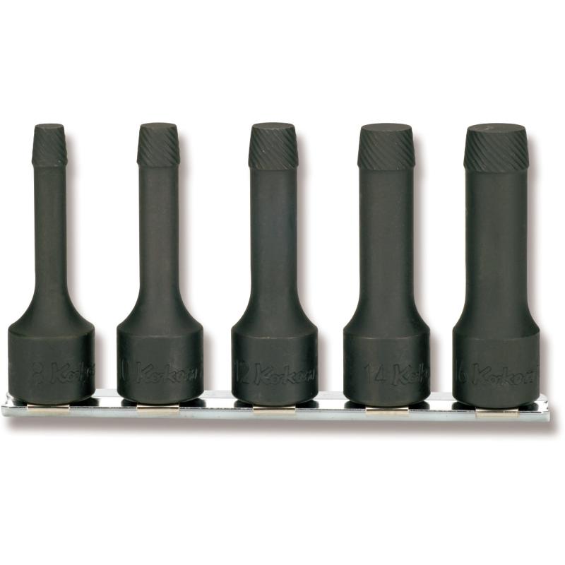 Ko-ken RS4129/5-L75 1/2″Sq. Dr. Bolt Twister Set 8mm-16mm 150 mm 5 Pcs Fashion