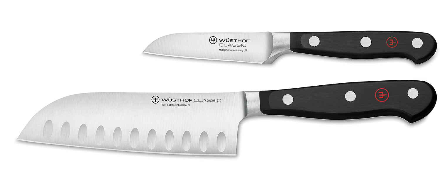 Wusthof Classic 5 Inch Santoku Knife & 3 Inch Straight Paring Knife, 2 pc Set Online now