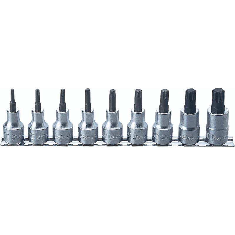Ko-ken RS4025/9-L60 TORX® 1/2″Sq. Dr. Bit Socket set 9 Pcs T20-T60 250 mm on Sale