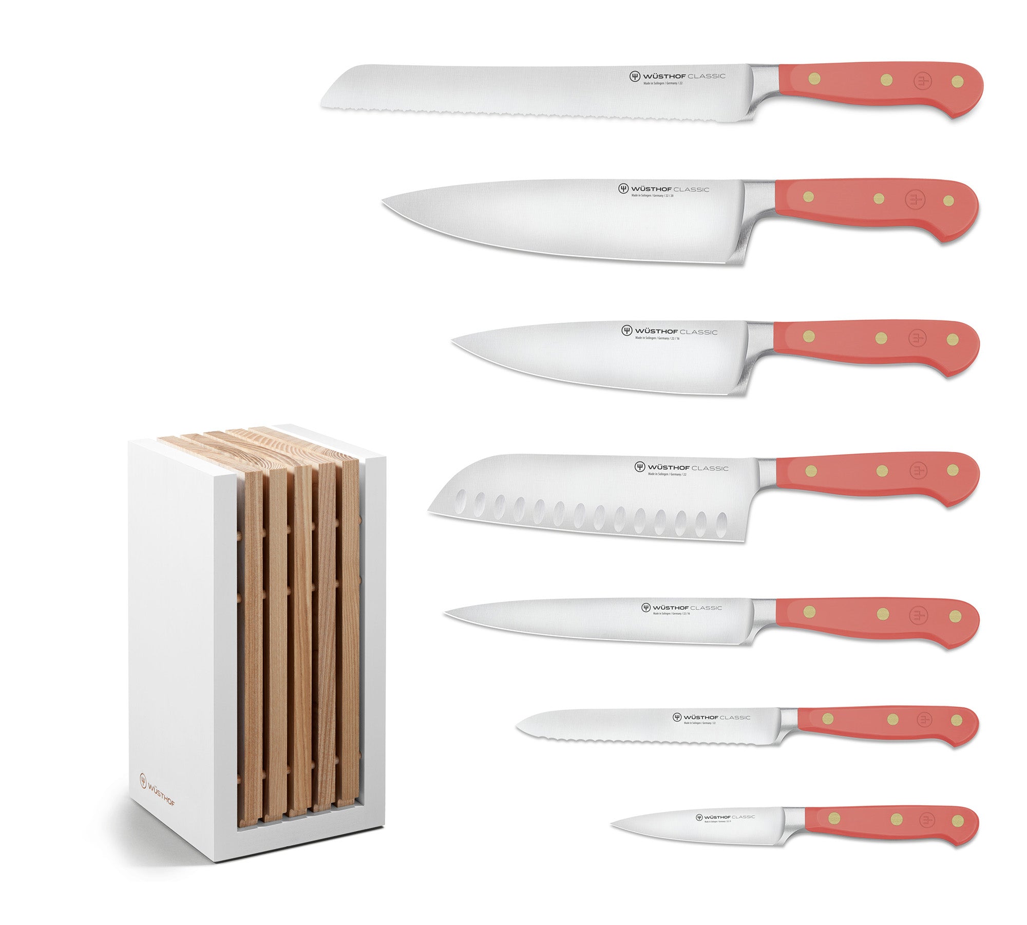 Wusthof Classic 8 Piece Knife Block Set, Coral Peach Online Hot Sale