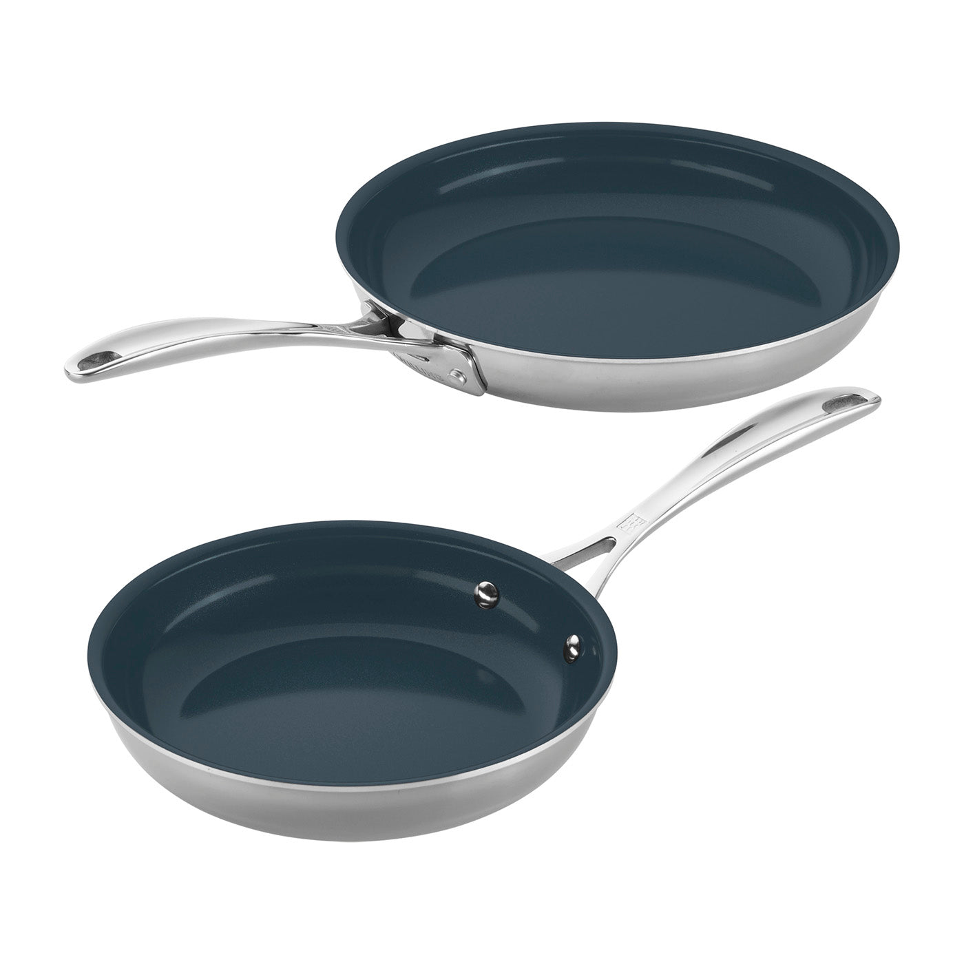 Zwilling Clad CFX 2-pc Stainless Steel Ceramic Nonstick Fry Pan Set Fashion