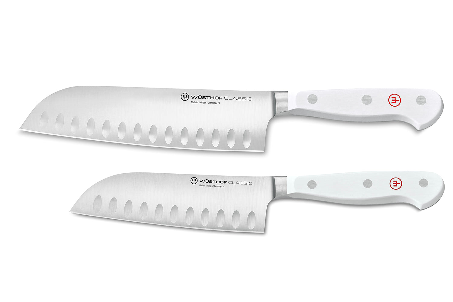 Wusthof Classic White Two Piece Santoku Knife Set, 5-Inch & 7-Inch Sale