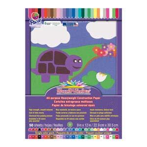 Construction Paper 9×12 Assorted Colors 50 Sheets on Sale