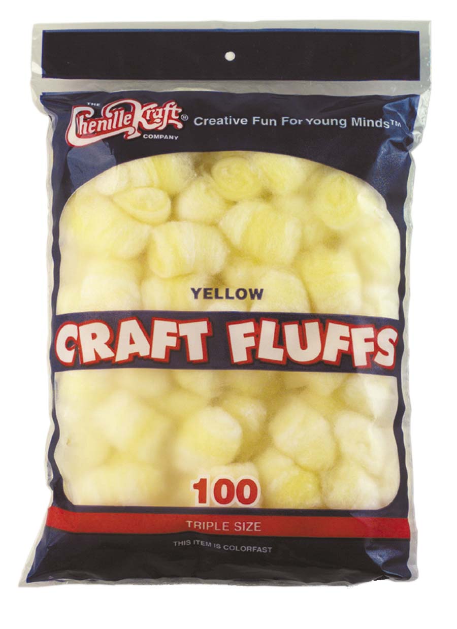 Craft Fluffs Yellow Pack of 100 Online Hot Sale