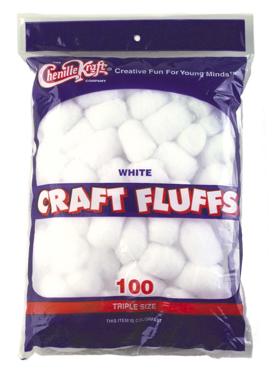 Craft Fluffs White Pack of 100 Online Hot Sale
