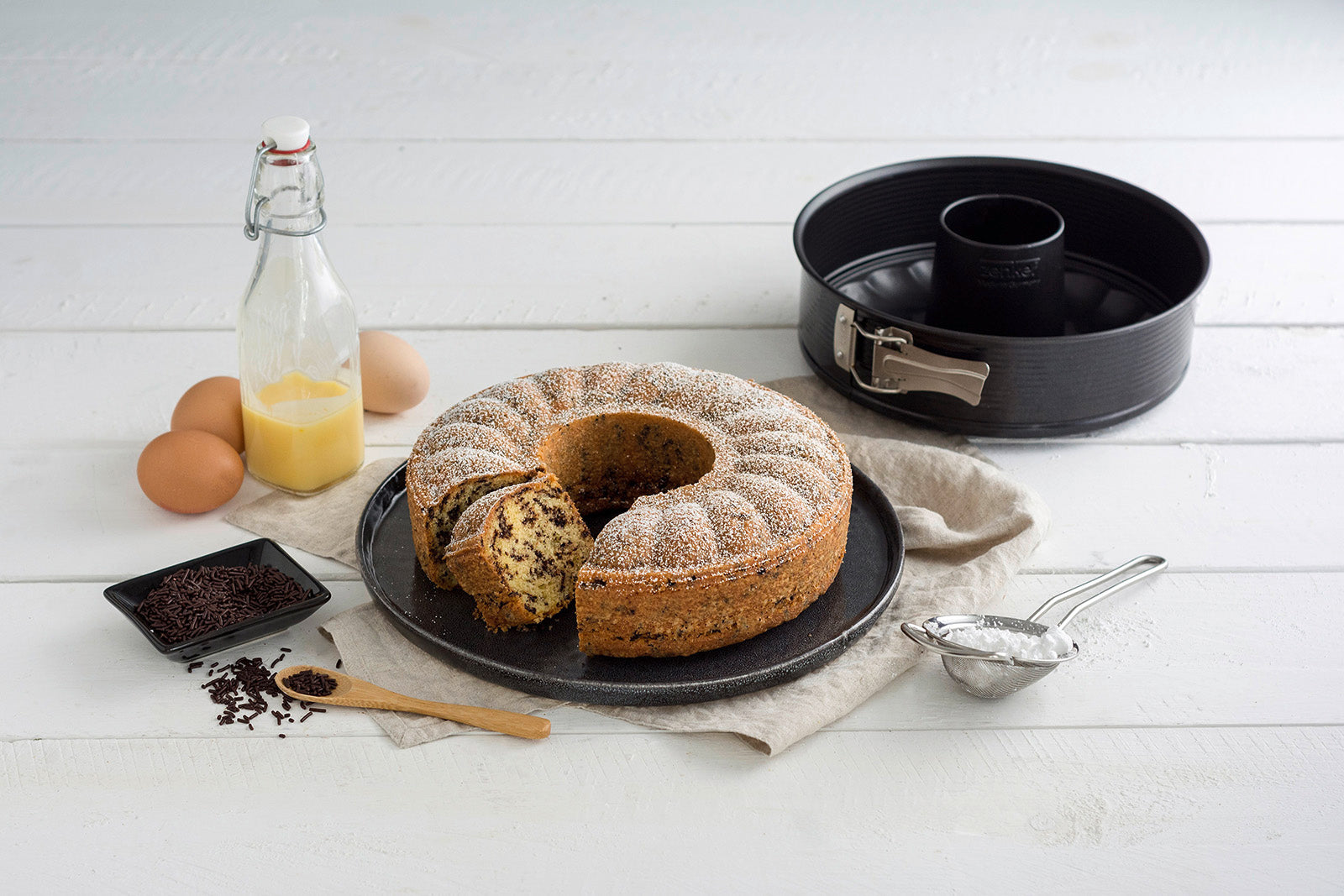 Zenker Nonstick 10-Inch Springform Pan with 2 Bases, Black Hot on Sale