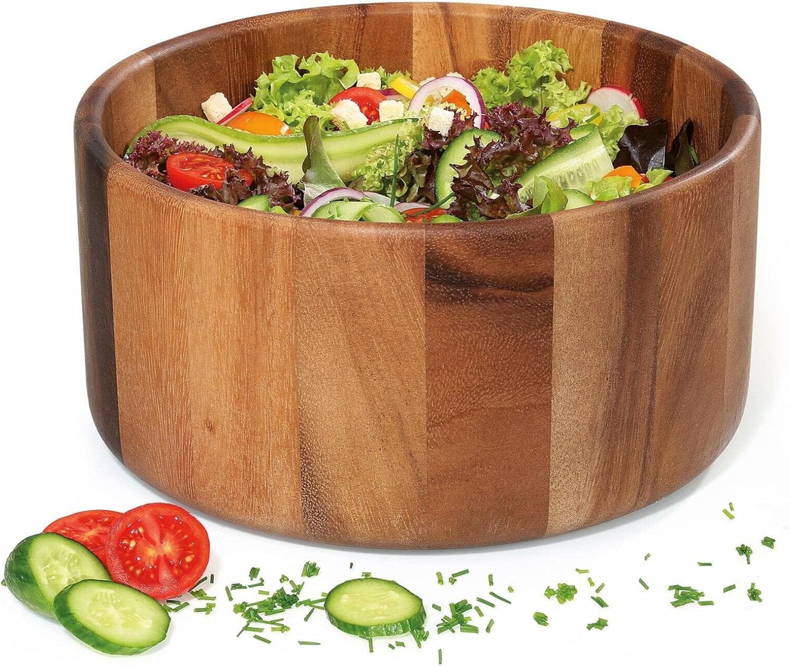 Zassenhaus Acacia Wood Salad Serving Bowl, Medium 9.8″ diameter by 5″ High Discount