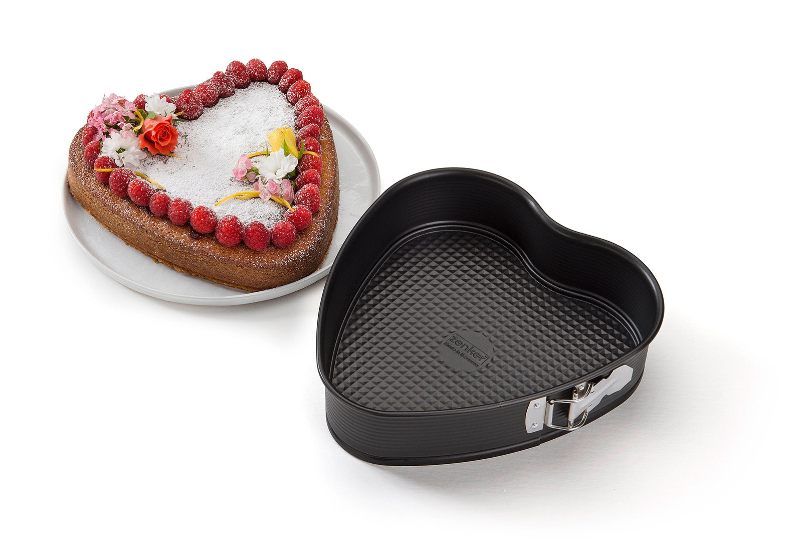 Zenker Nonstick 11-Inch Heart Shaped Springform Pan, Black Fashion