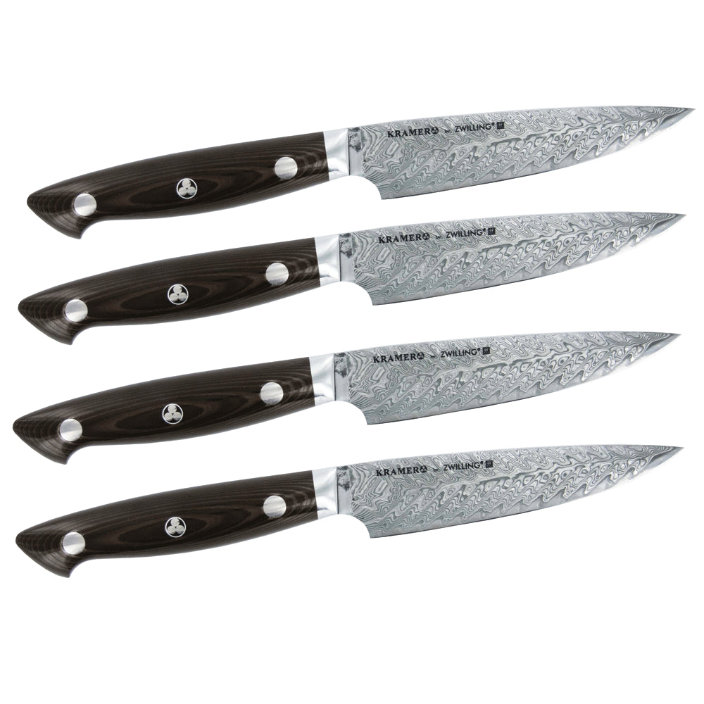 Zwilling J.A. Henckels Bob Kramer Stainless Damascus Collection 4-pc Steak Knife Set Online now
