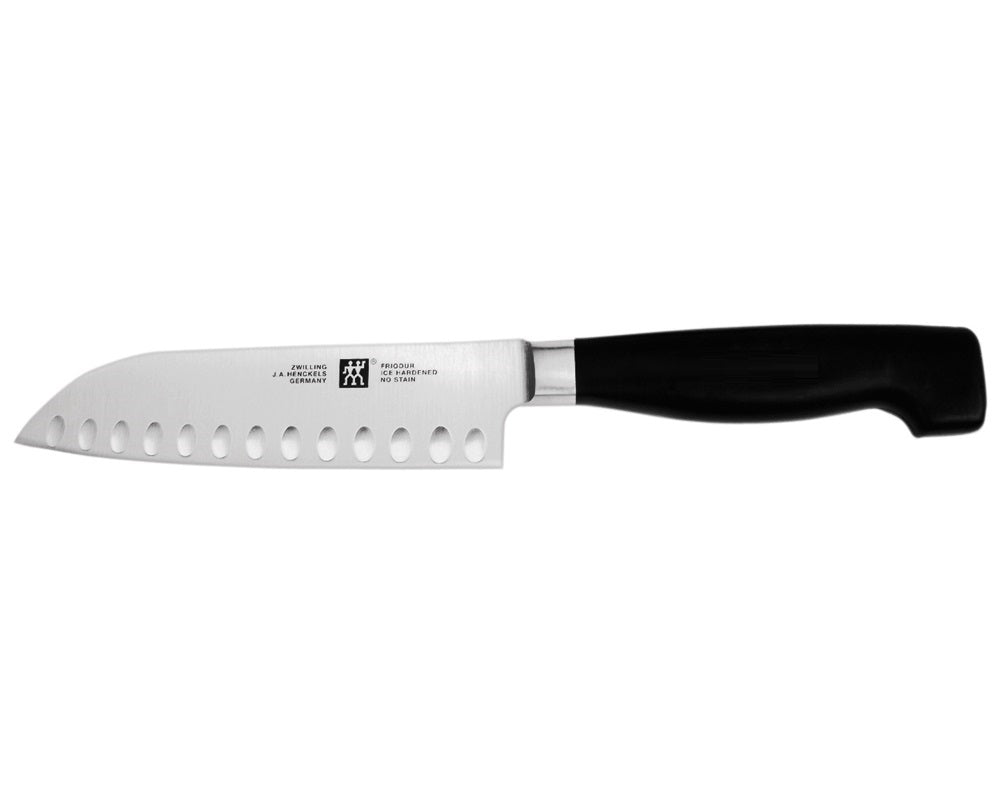 Zwilling J.A. Henckels Four Star 5″ Hollow Edge Santoku Knife on Sale
