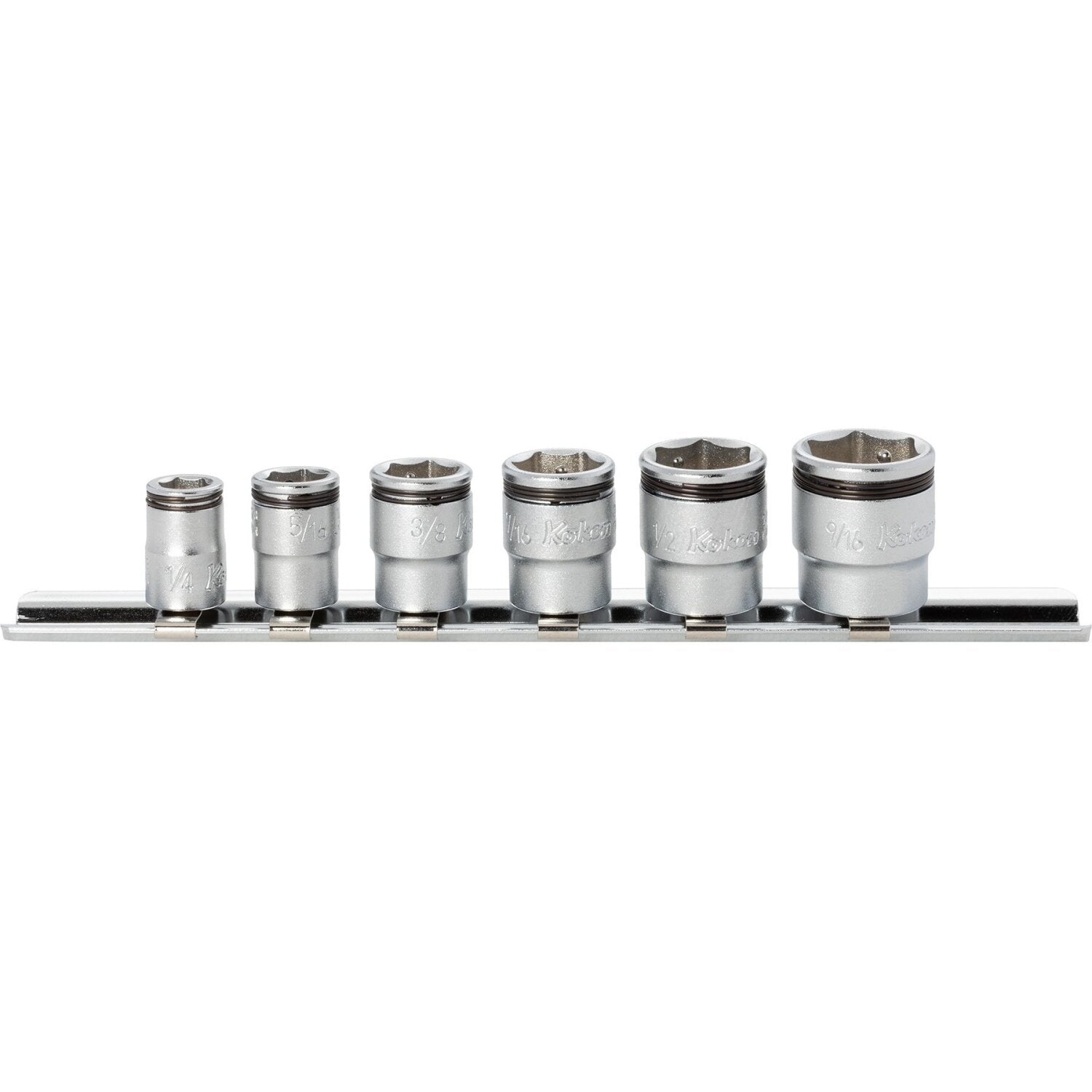 Ko-Ken Tools RS2450AS/6 1/4″ Square Drive 6-Point Nut Gripper SAE Socket Set, 6 Pc. Online Sale