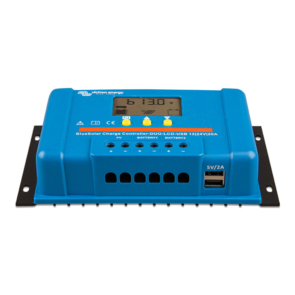 Victron BlueSolar PWM Charge Controller (DUO) LCD  USB Charge Control – 12/24VDC – 20A [SCC010020060] Online Sale